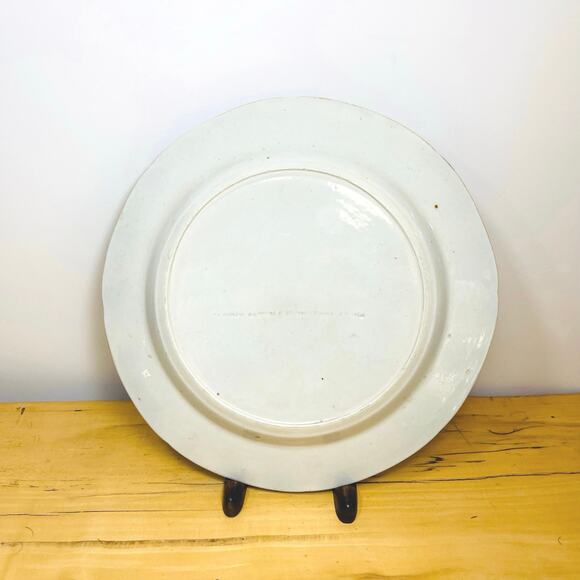 Antique 1813-1820 Masons Ironstone 8" Plate Water Lily Pattern, Signed 2/4 - 8" - Picture 2 of 5